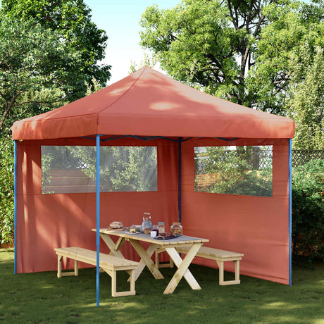 Vidaxl partytent 292 x 292 x 315 cm terracotta oxford stof