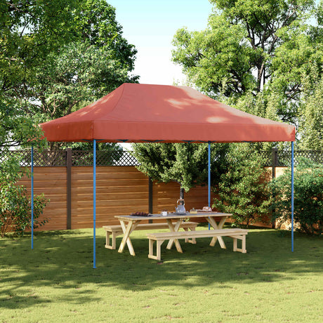 Vidaxl partytent 279 x 410 x 315 cm terracotta oxford stof