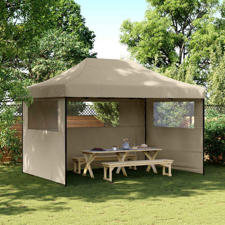 Vidaxl partytent 279 x 410 x 315 cm taupe oxford stof