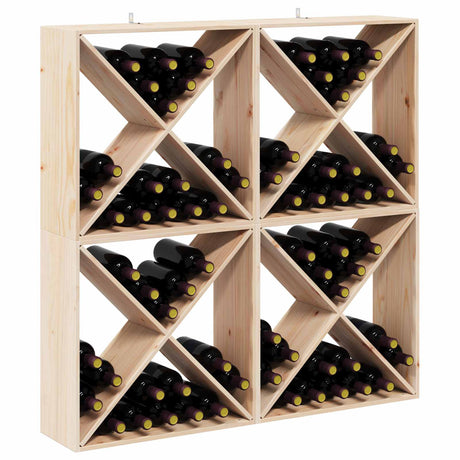 Vidaxl wijnrek 4 st naturel 62 x 25 x 62 cm massief grenenhout