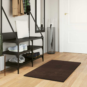 Vidaxl medium pile zachte en wasbare tapijt huarte bruin 60 x 110 cm
