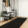 Vidaxl vloerkleed huarte zwart 80 x 300 cm 100% polyester plat