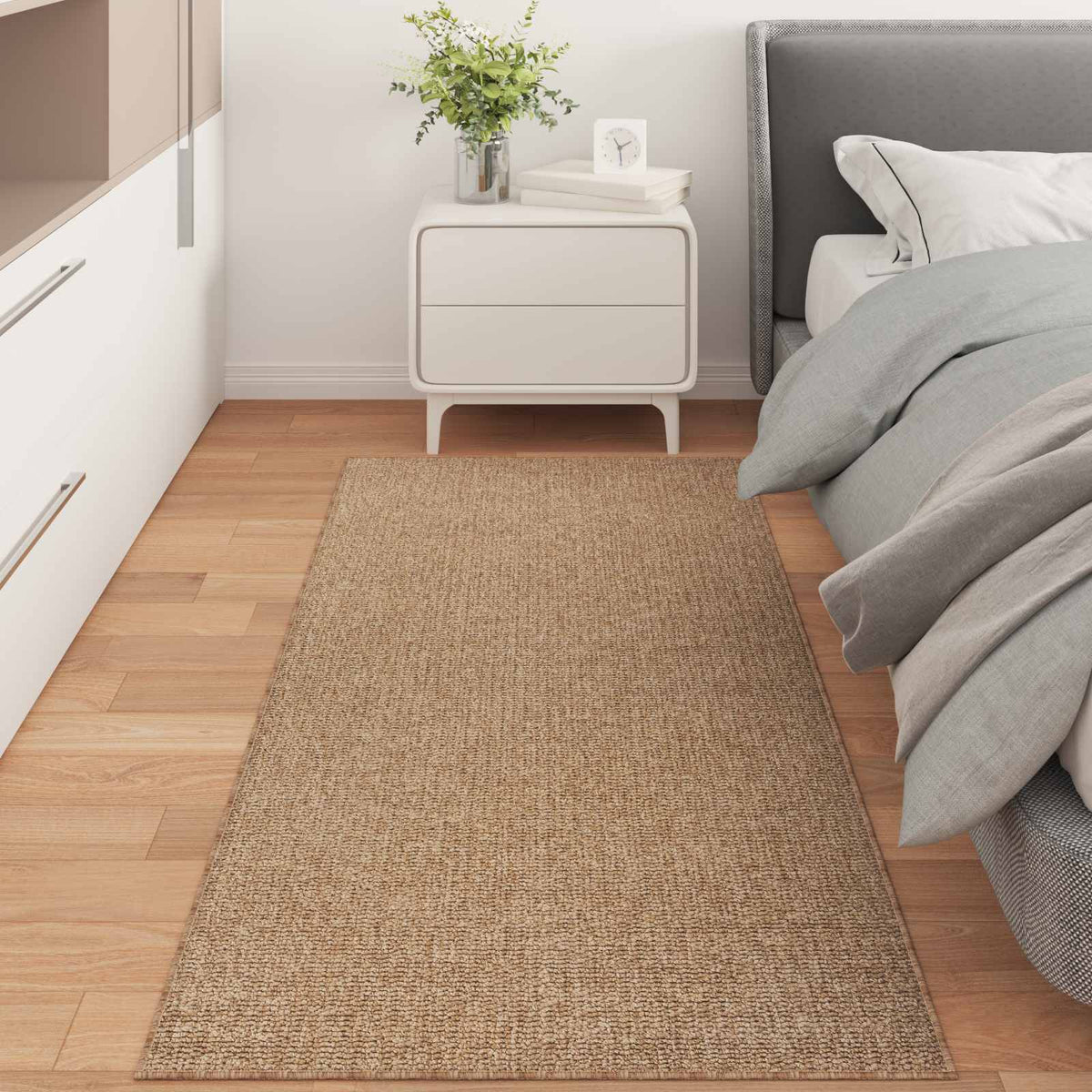 Vidaxl binnen- en buitentapijt agira naturel 150 x 80 cm polyester