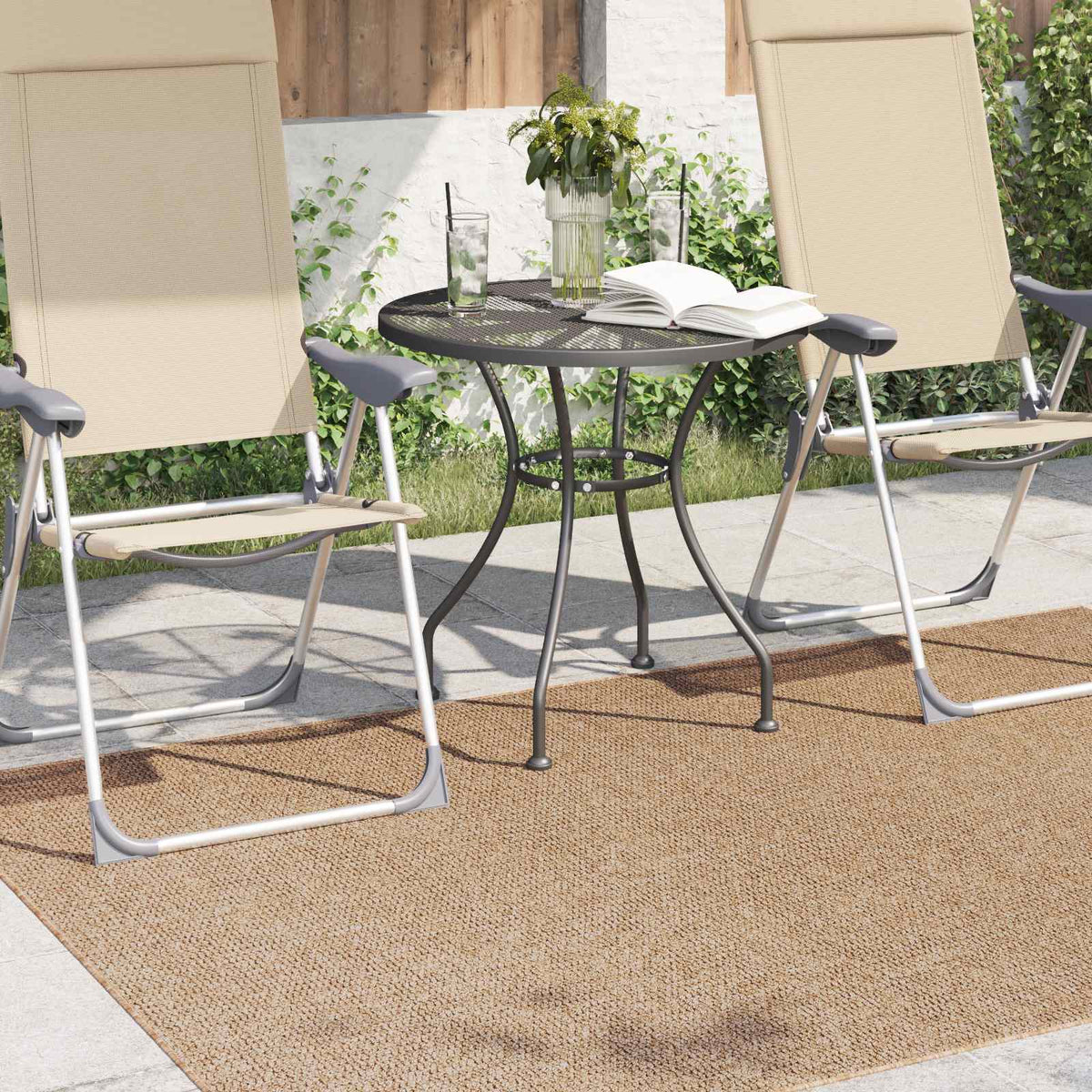 Vidaxl binnen- en buitentapijt agira naturel 230 x 160 cm polyester