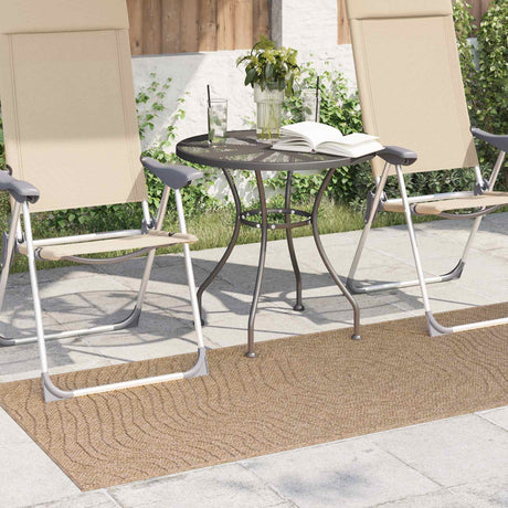 Vidaxl binnen- en buitentapijt agira naturel 150 x 80 cm polyester