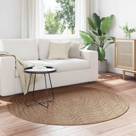 Vidaxl binnen- en buitentapijt agira naturel ø 160 cm polyester
