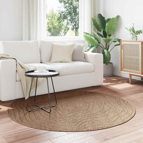 Vidaxl binnen- en buitentapijt agira naturel ø 200 cm polyester
