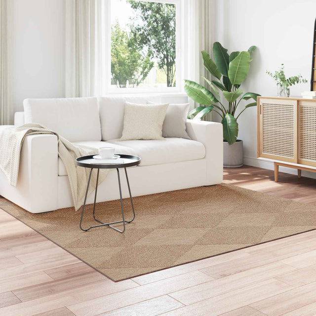 Vidaxl binnen- en buitentapijt agira naturel 120 x 120 cm polyester