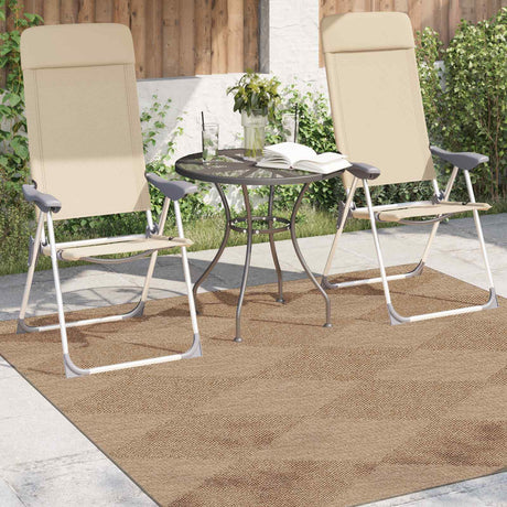 Vidaxl binnen- en buitentapijt agira naturel 120 x 120 cm polyester