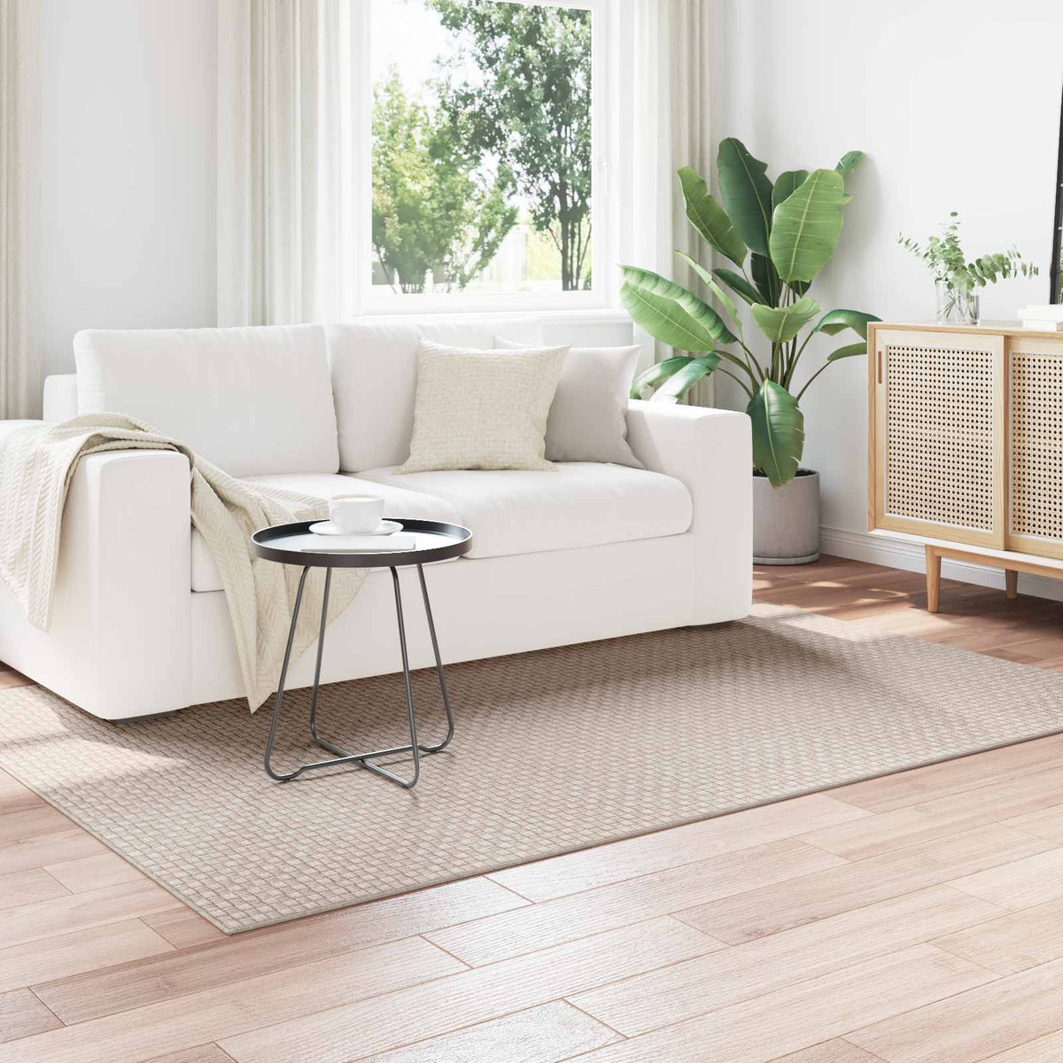 Vidaxl vloerkleden rechthoekig faro crème 200 x 140 cm polyester