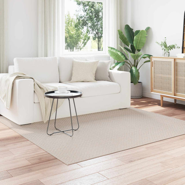 Vidaxl vloerkleden vierkant faro crème 120 x 120 cm polyester