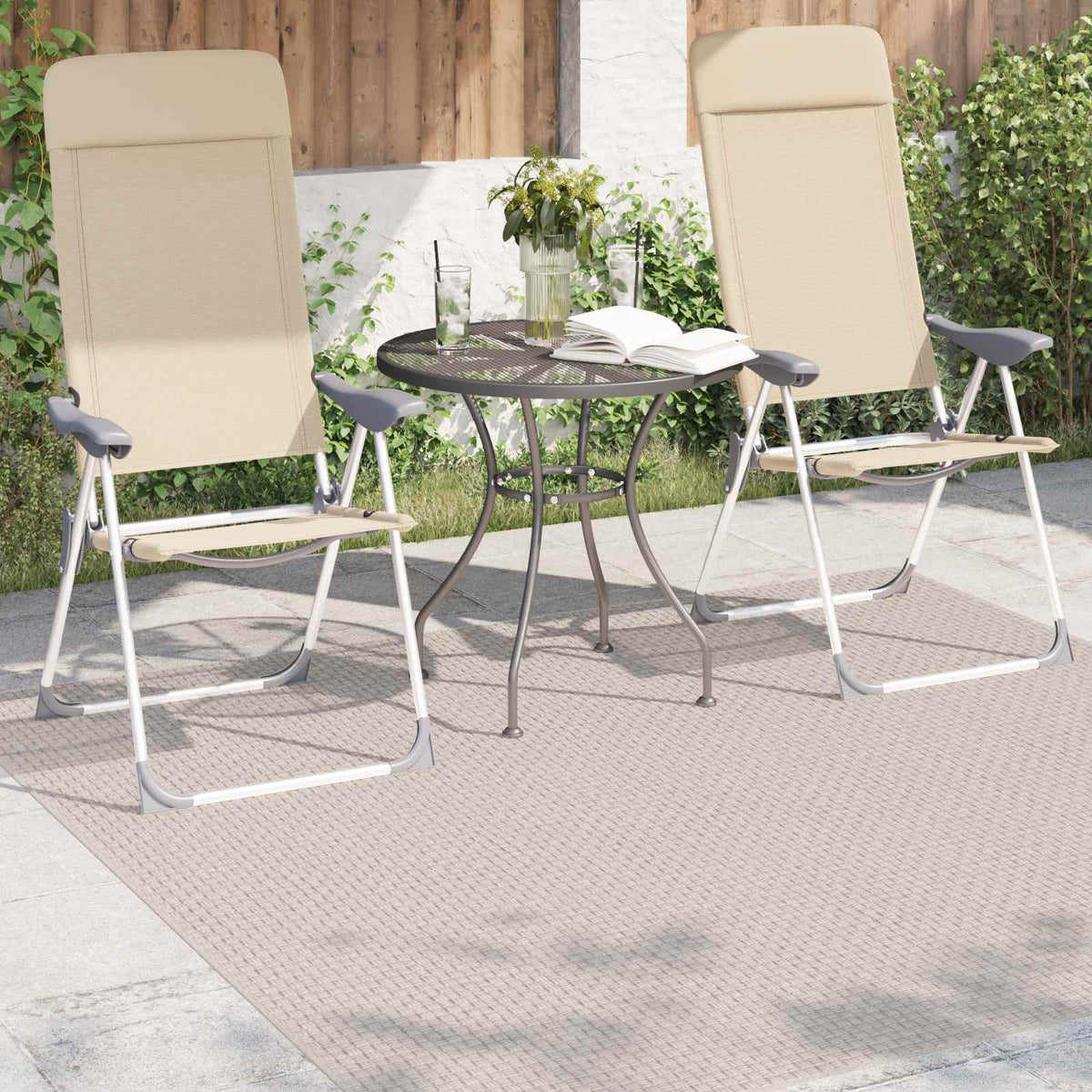Vidaxl vloerkleden vierkant faro crème 120 x 120 cm polyester