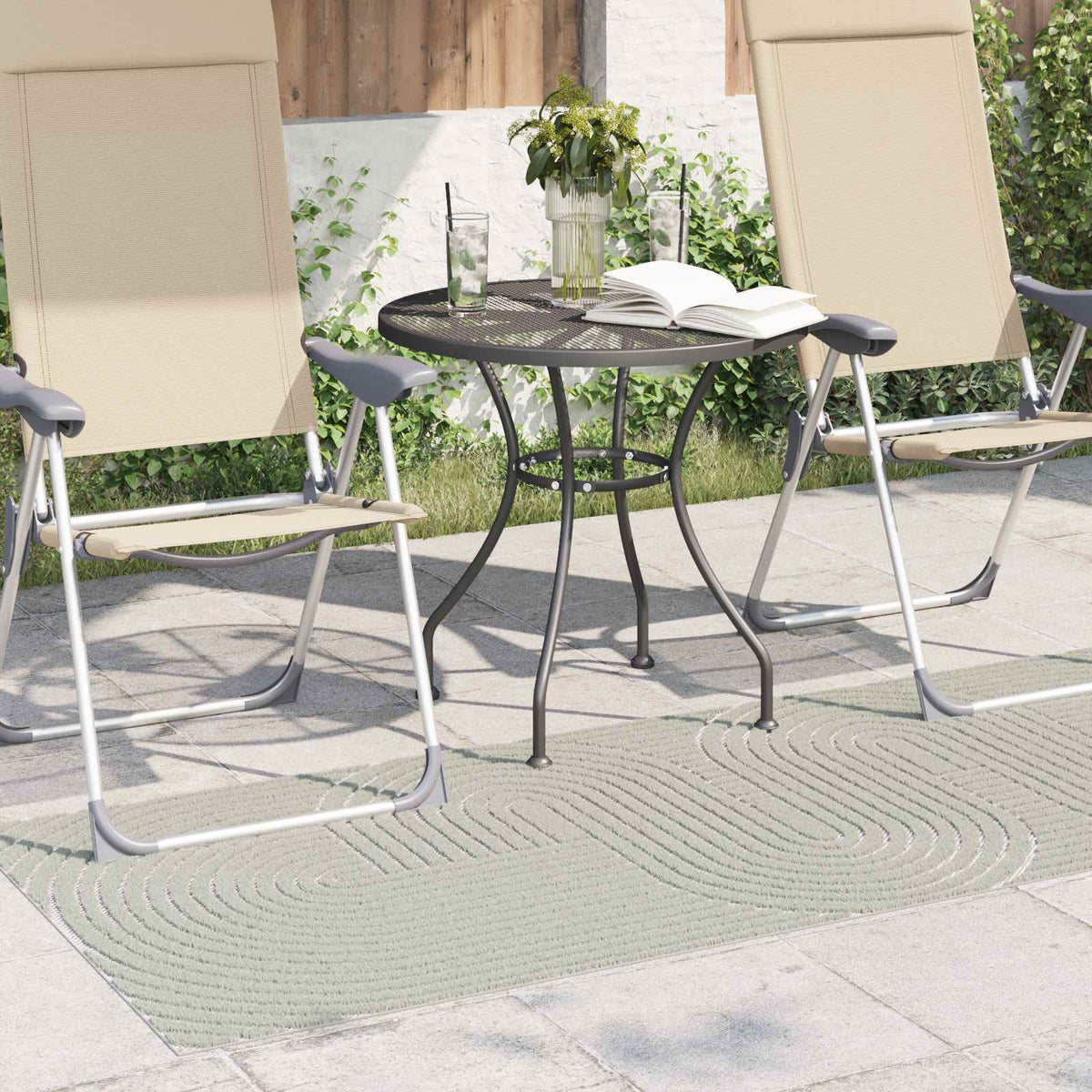 Vidaxl binnen- en buitentapijt palmeras groen 80 x 200 cm polyester