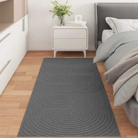 Vidaxl binnen- en buitentapijt palmeras antraciet 80 x 150 cm