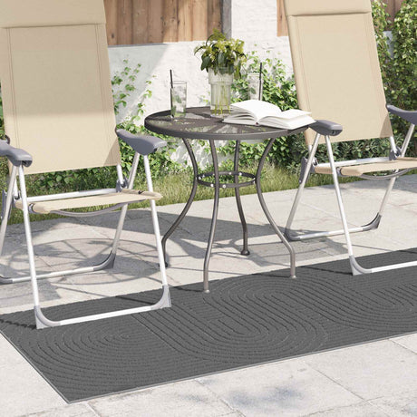 Vidaxl binnen- en buitentapijt palmeras antraciet 200 x 80 cm