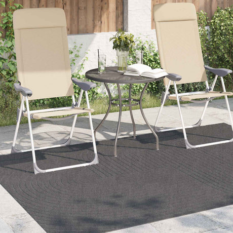 Vidaxl binnen- en buitentapijt palmeras antraciet 200 x 140 cm