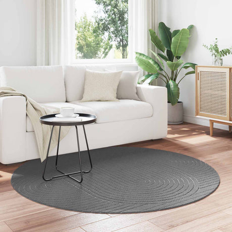Vidaxl binnen- en buitentapijt palmeras antraciet ø 160 cm polyester