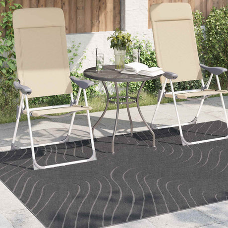 Vidaxl binnen- en buitentapijt palmeras antraciet 200 x 140 cm