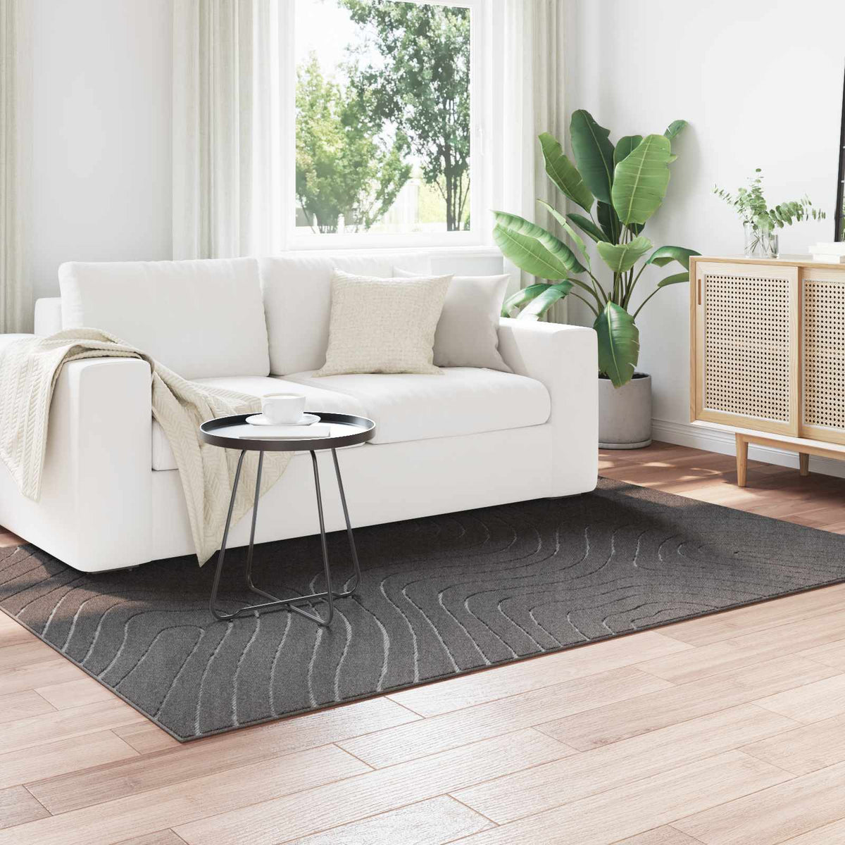 Vidaxl binnen- en buitentapijt palmeras antraciet 160 x 230 cm