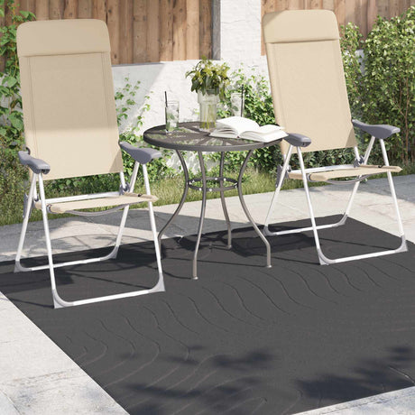 Vidaxl binnen- en buitentapijt palmeras antraciet 120 x 120 cm
