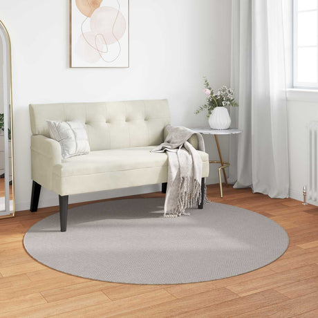 Vidaxl binnen kleed lugo crèmekleurig ø 160 cm polyester