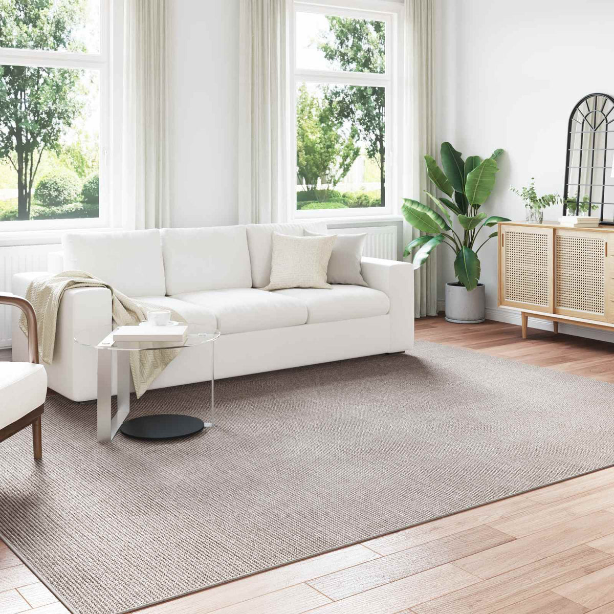 Vidaxl binnen kleed lugo crème en taupe 240 x 340 cm polyester