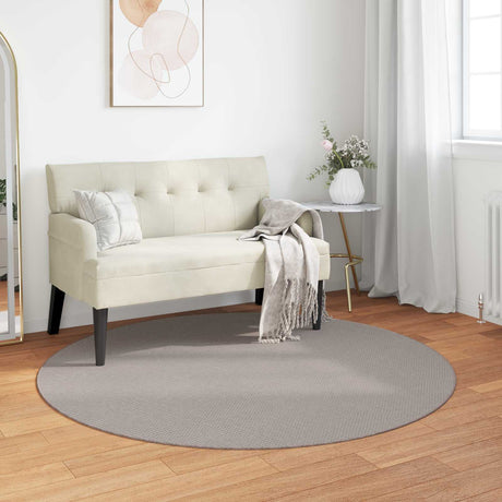 Vidaxl binnen kleed lugo crème en taupe ø 200 cm polyester