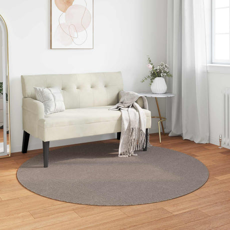 Vidaxl binnen kleed lugo crème en taupe ø 120 cm polyester