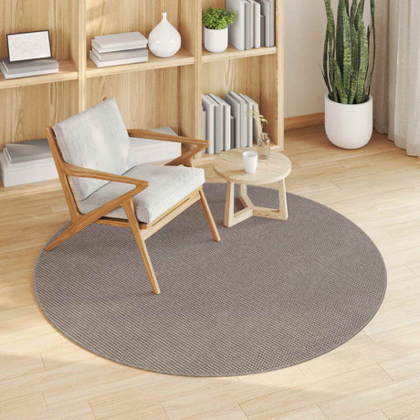 Vidaxl binnen kleed lugo crème en taupe ø 120 cm polyester