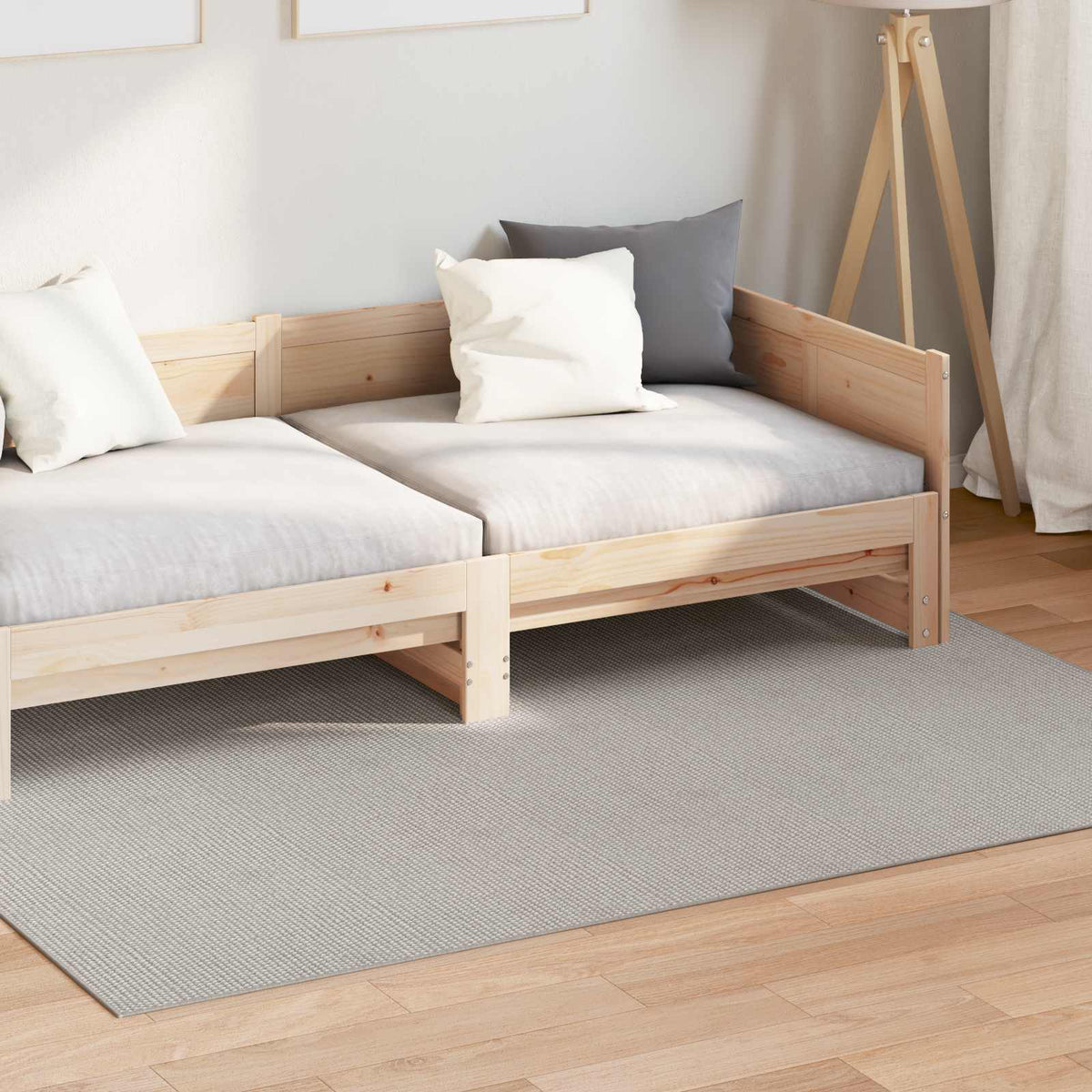 Vidaxl binnen kleed lugo crème en grijs 120 x 170 cm polyester