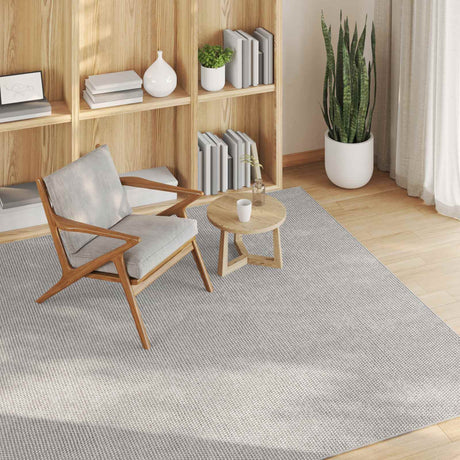 Vidaxl binnen kleed lugo crème en grijs 200 x 200 cm polyester