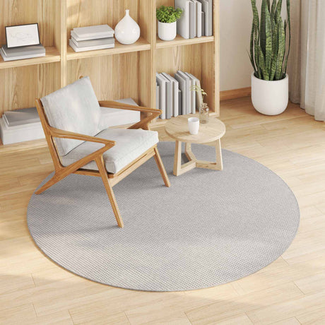 Vidaxl binnen kleed lugo crème en grijs ø 160 cm polyester