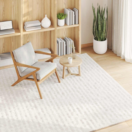 Vidaxl vloerkleden vierkant sirolo crèmekleurig 120 x 120 cm polyester