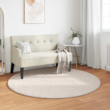 Vidaxl vloerkleden rond sirolo beige ø 120 cm polyester