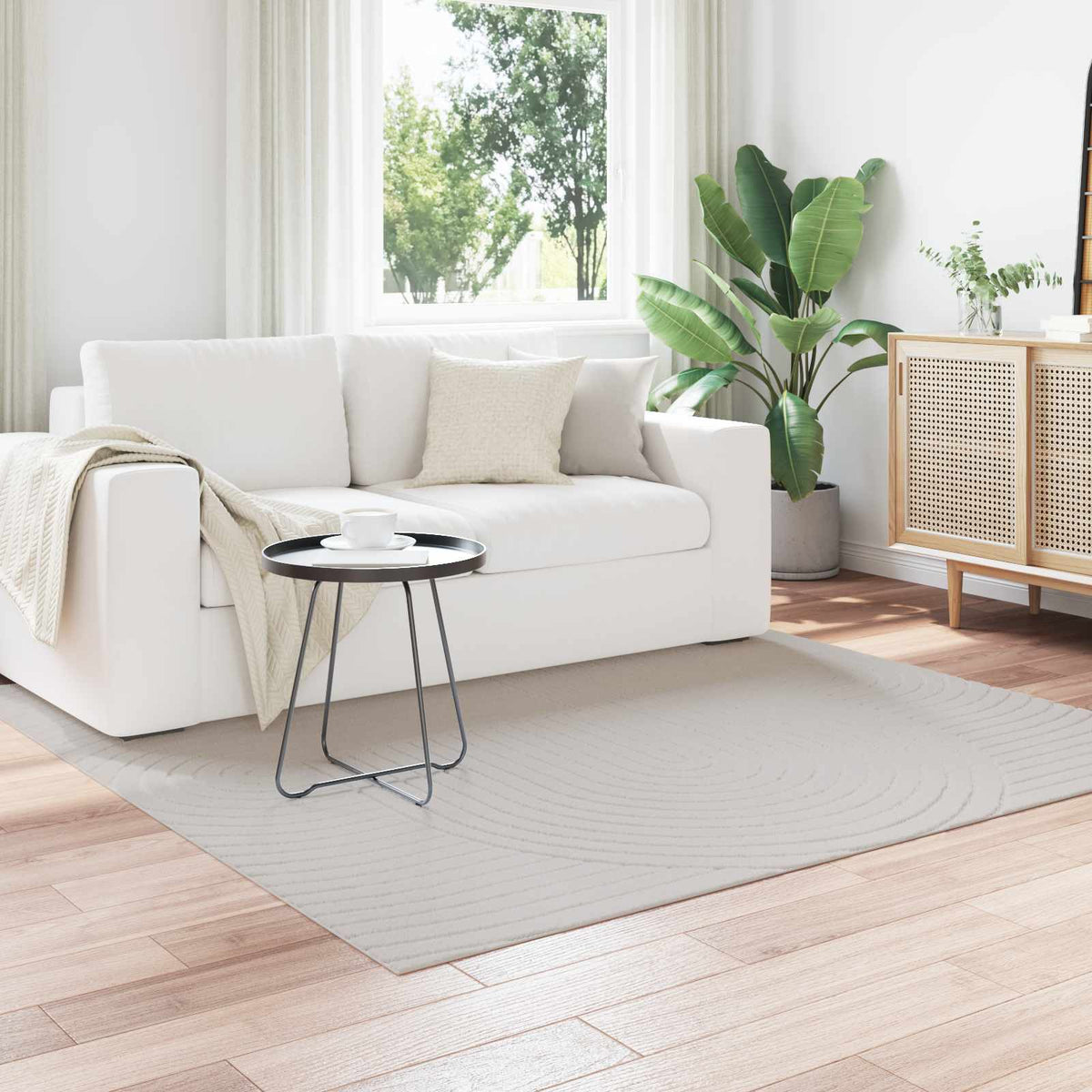 Vidaxl vloerkleden rechthoekig sirolo zand 340 x 240 cm polyester