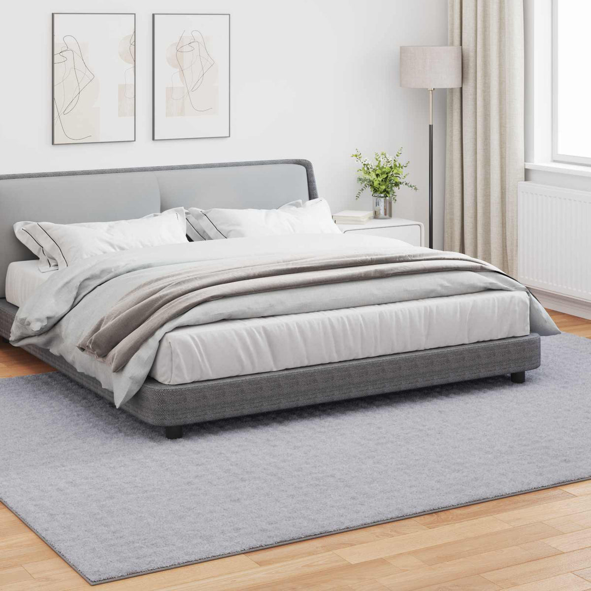 Vidaxl vloerkleden rechthoekig sirolo grijs 340 x 240 cm polyester