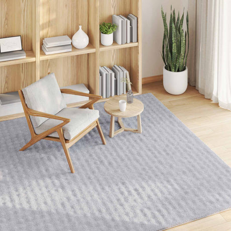 Vidaxl vloerkleden vierkant sirolo grijs 120 x 120 cm polyester