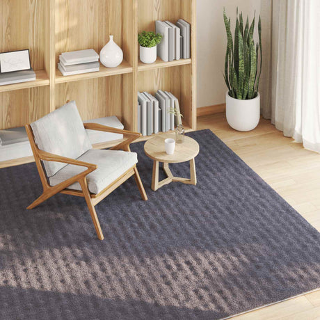 Vidaxl vloerkleden vierkant sirolo antraciet 200 x 200 cm polyester
