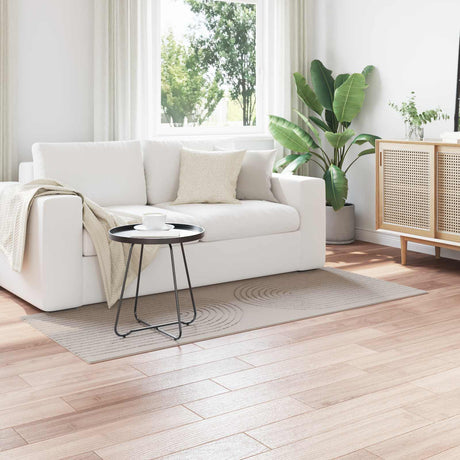 Vidaxl binnen kleed galati crèmekleurig 80 x 150 cm polyester