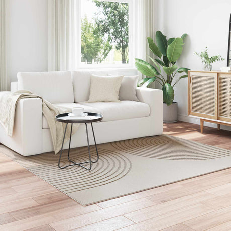 Vidaxl binnen kleed galati crèmekleurig 200 x 200 cm polyester