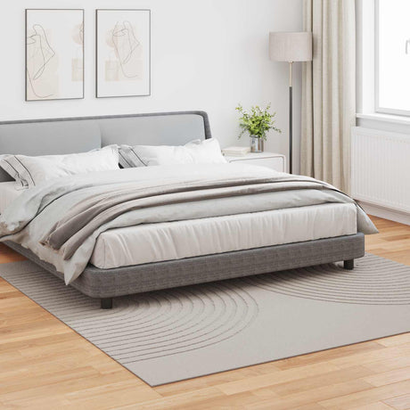 Vidaxl binnen kleed galati crèmekleurig 240 x 240 cm polyester