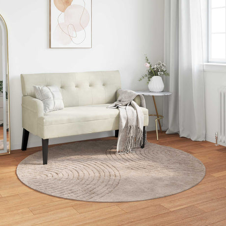Vidaxl binnen kleed galati beige ø 200 cm polyester