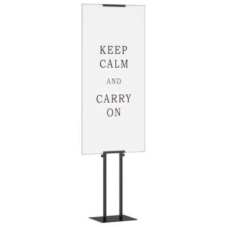 Vidaxl beurs displays 2 st zwart 30 x 23,5 x 210 cm staal