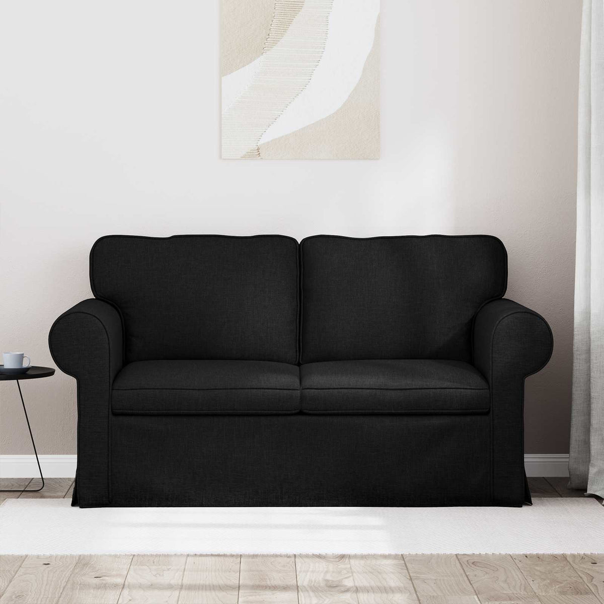 Vidaxl bank zwart 155 x 82 x 80 cm stof