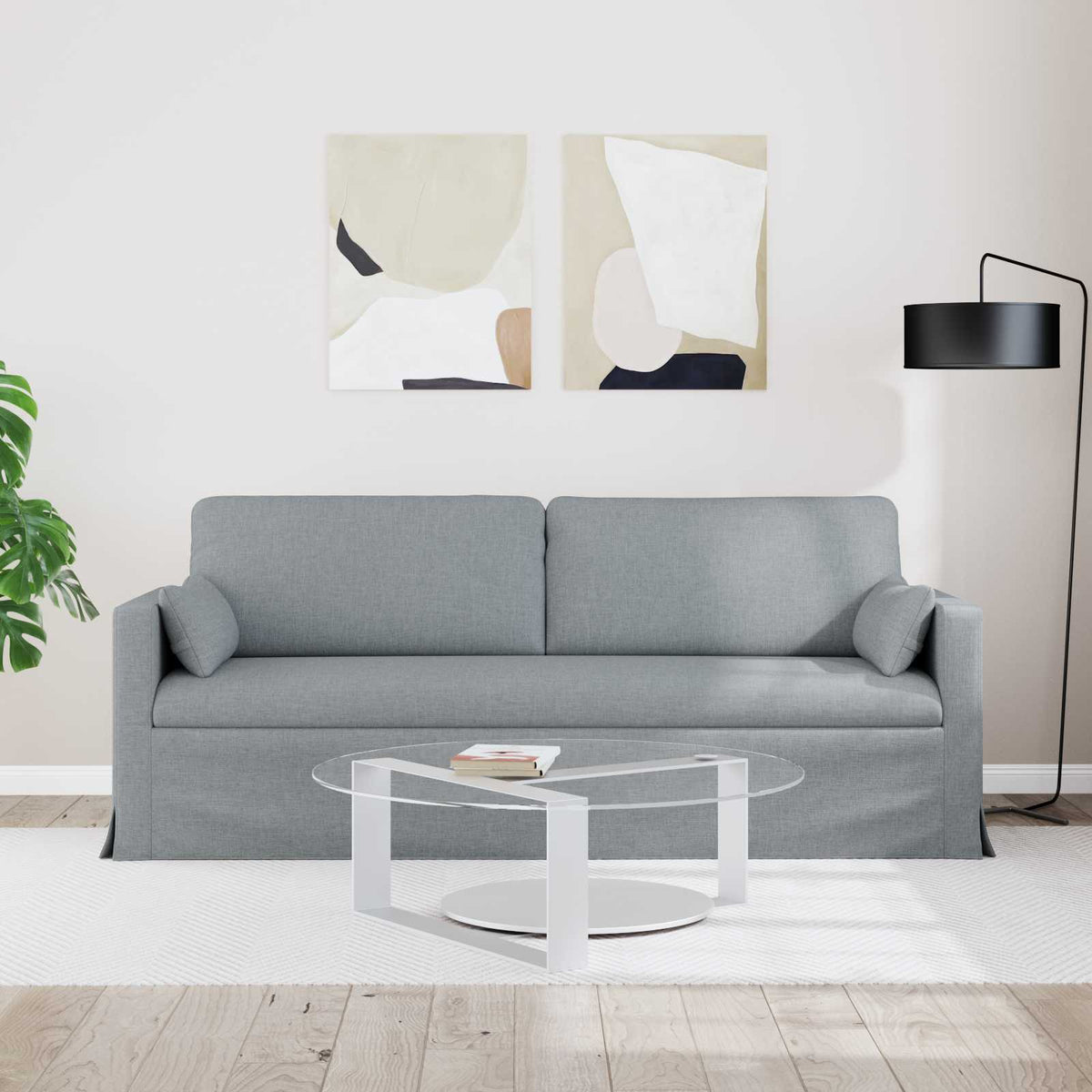 Vidaxl bank lichtgrijs 78 x 78 x 80 cm stof