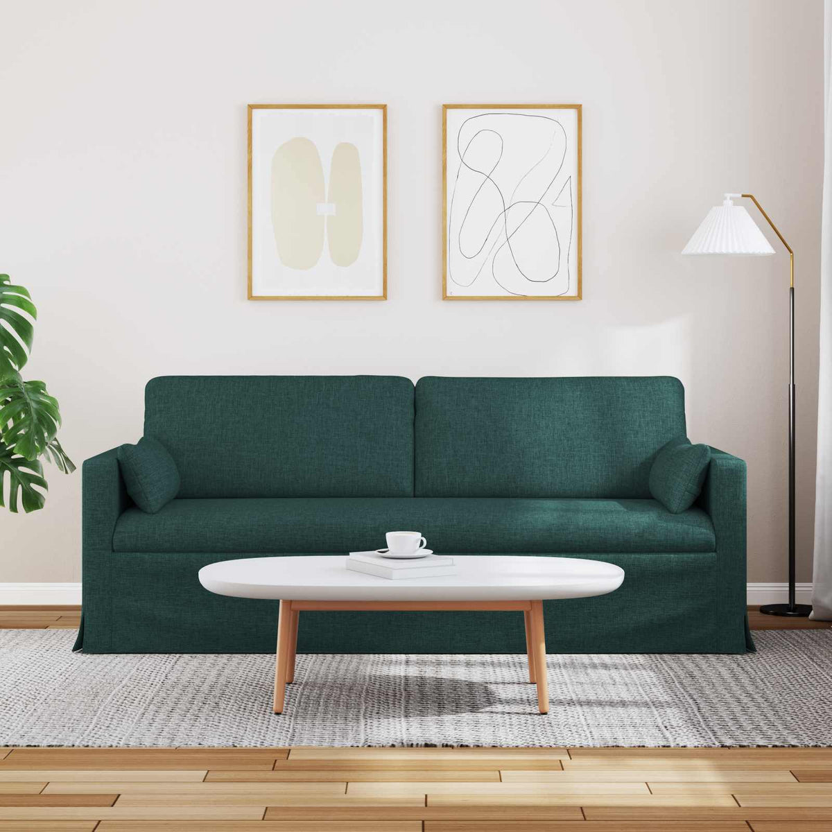 Vidaxl bank donkergroen 198 x 78 x 80 cm stof