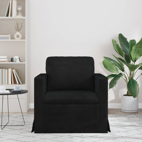 Vidaxl bank zwart 78 x 78 x 80 cm fluweel