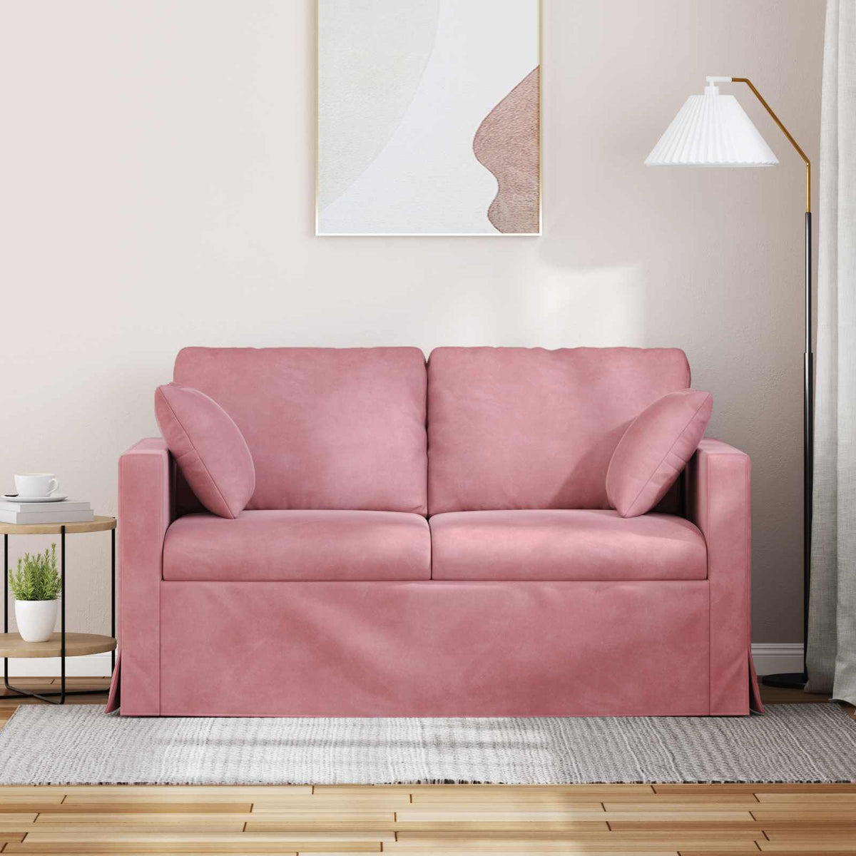 Vidaxl bank roze 138 x 78 x 80 cm fluweel