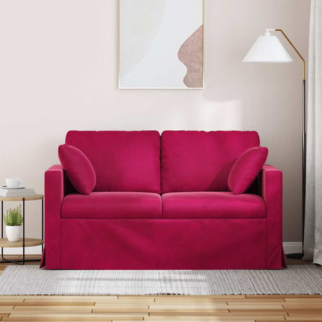 Vidaxl bank wijnrood 138 x 78 x 80 cm fluweel