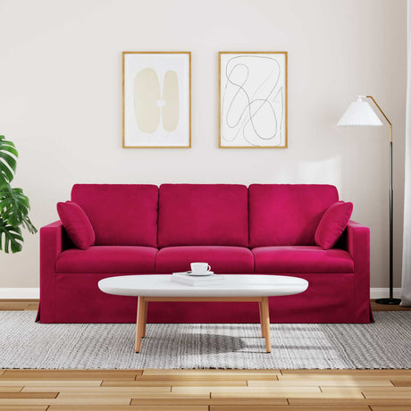 Vidaxl bank wijnrood 198 x 78 x 80 cm fluweel
